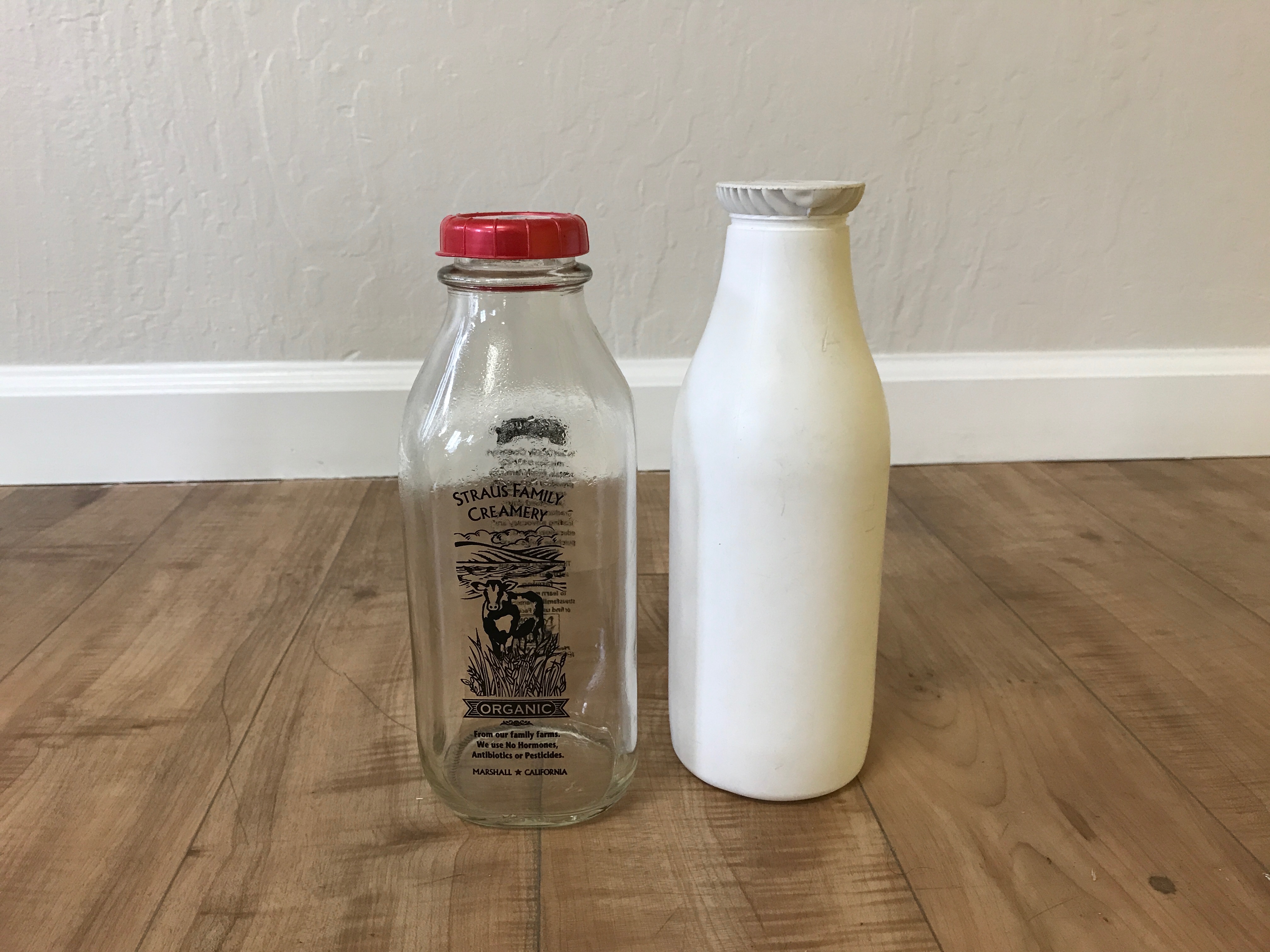 milk bottles