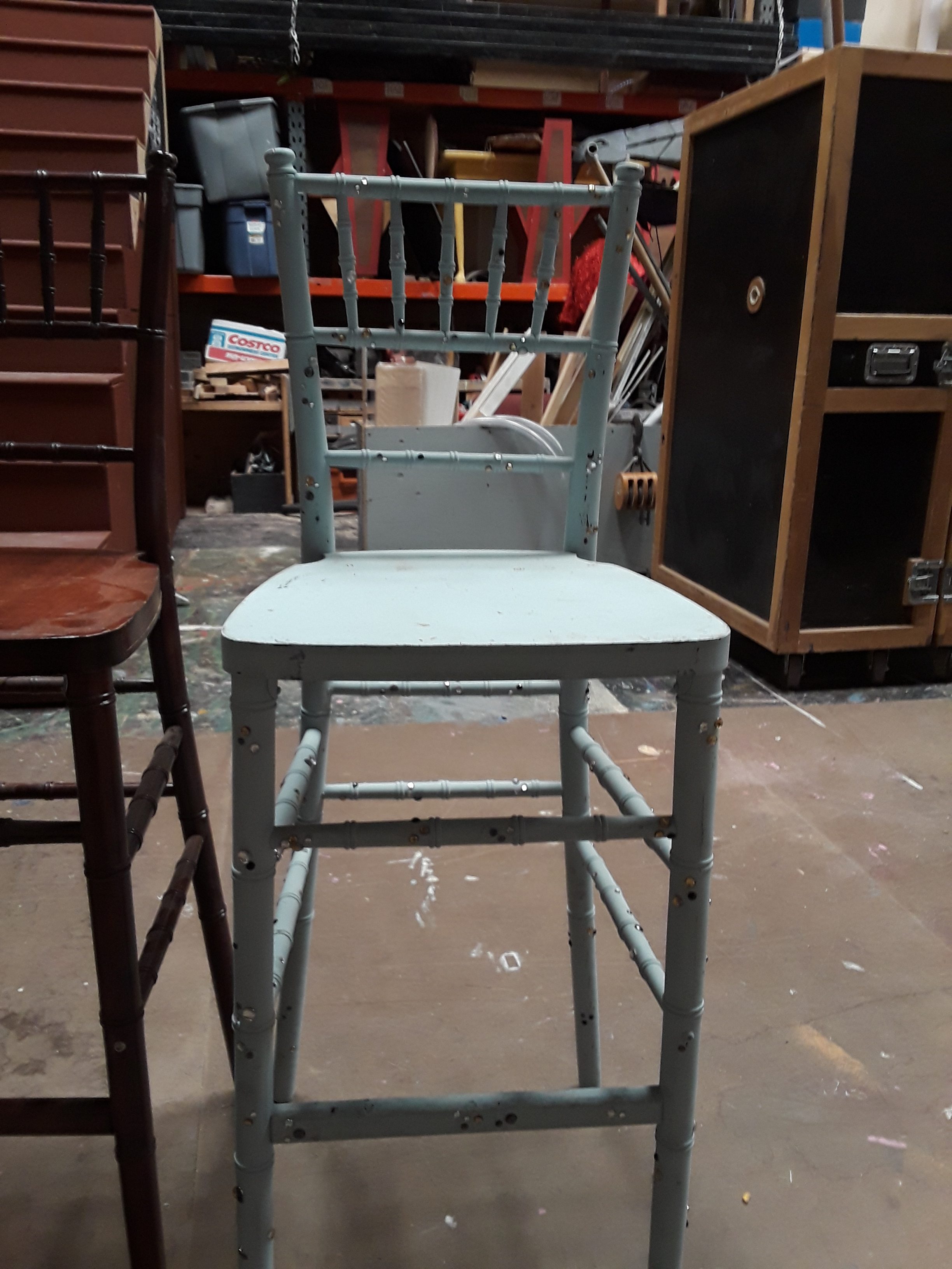 bamboo chair, high (1 painted)