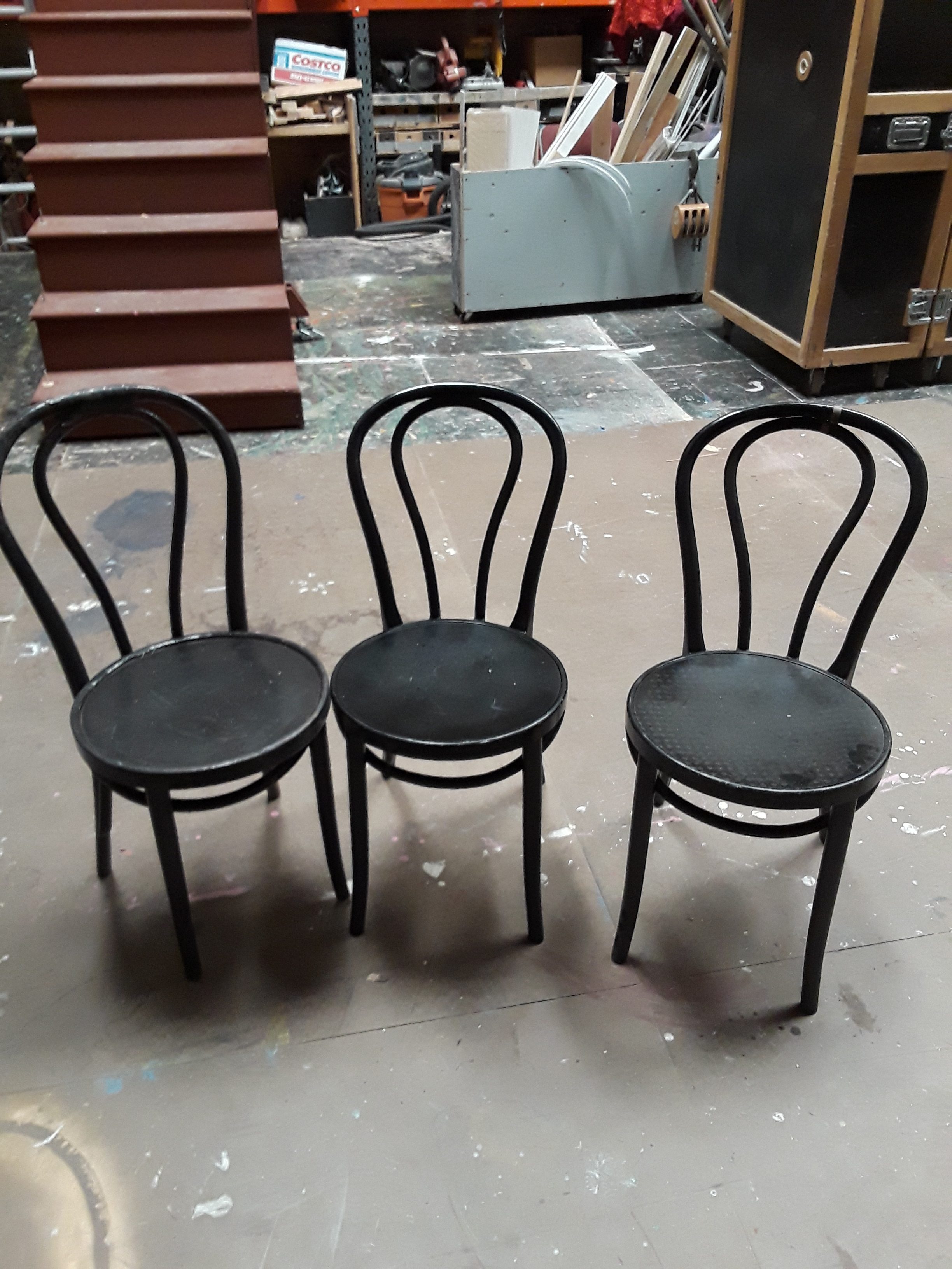 caneback chairs (3, black)