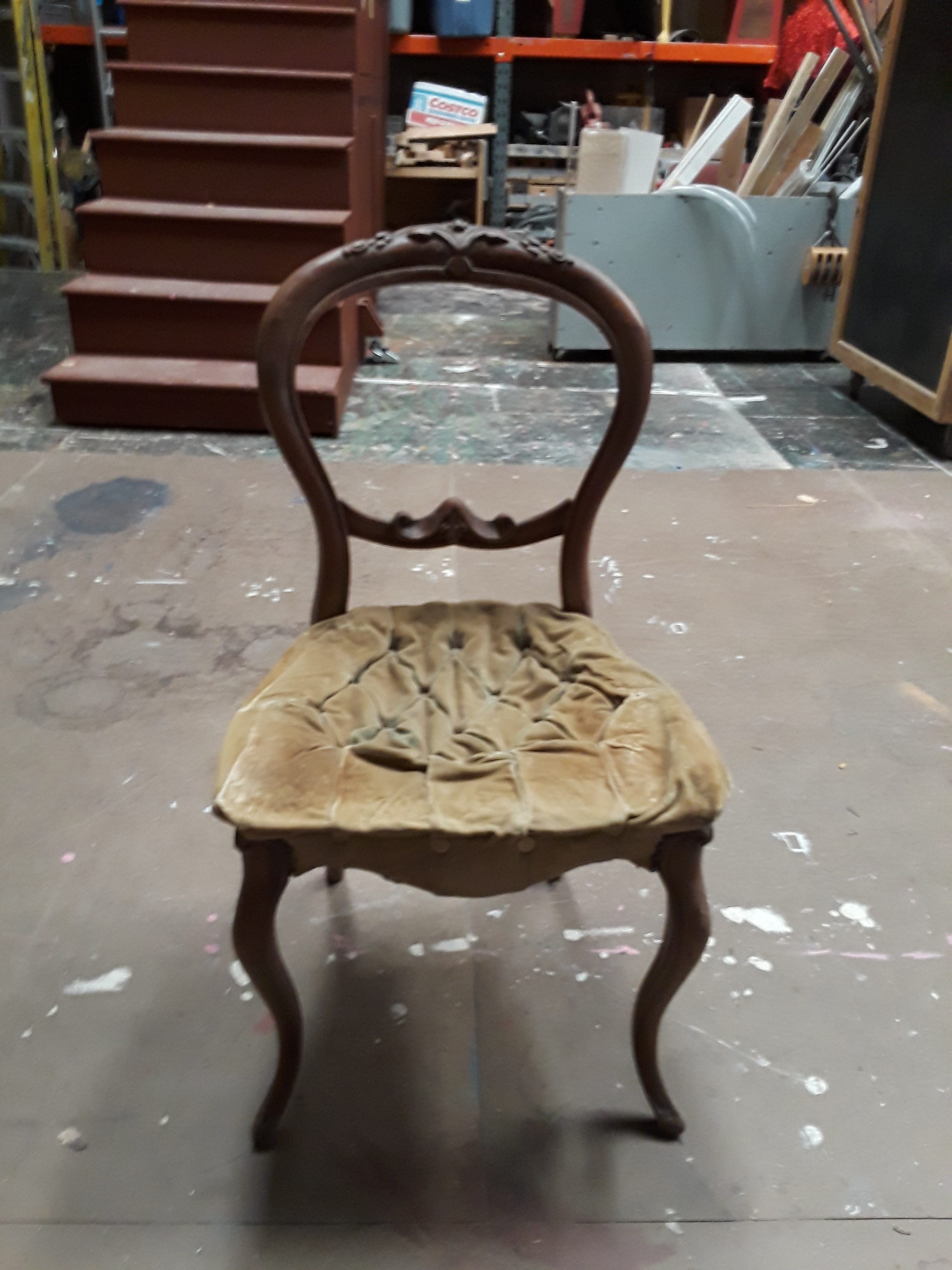 chair (fancy, needs new cushions) chair (fancy, needs new cushions)