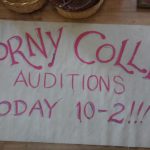 Corny Collins Auditions sign