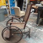 Old wheelchair side view
