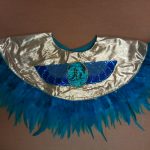 gold w_teal feathers Egyptian collars