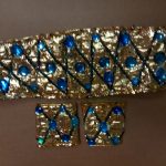 gold w_teal stones belt & wristlets