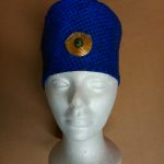 royal blue sequin w_gold button Egyptian hat