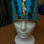 teal w_gold accents Egyptian hat