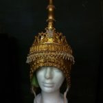 gold headpiece w_pearl accents, wings and crown